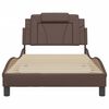 vidaXL Cadre de lit Viana avec LED sans matelas marron 100x200 cm