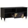 vidaXL Meuble TV Noir 100 x 33 x 46 cm Bois de mangue massif