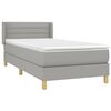 vidaXL Sommier &agrave; lattes de lit avec matelas Gris clair 80x200 cm Tissu