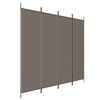 vidaXL Cloison de s&eacute;paration 4 panneaux Anthracite 200x200 cm Tissu