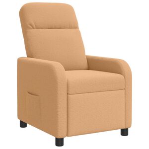 vidaXL Fauteuil inclinable Beige Boucl&eacute;