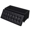 vidaXL Pouf de rangement Cuir synthétique Noir