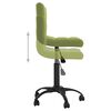 vidaXL Chaise pivotante de salle &agrave; manger Vert clair Velours