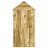 vidaXL Abri &agrave; outils avec porte 107x107x220 cm Bois de pin impr&eacute;gn&eacute;