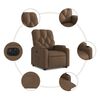 vidaXL Fauteuil inclinable électrique marron tissu