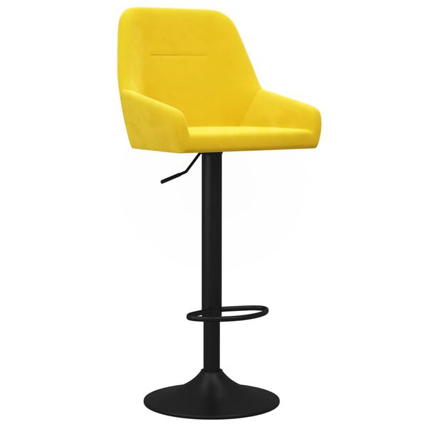 vidaXL Tabourets de bar lot de 2 jaune moutarde velours