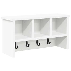 vidaXL Porte-manteau mural Montage mural Blanc 50 x 16 x 26 cm
