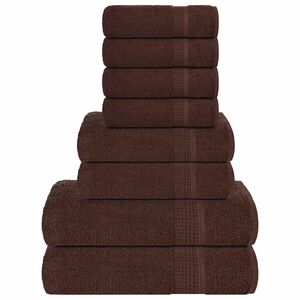 vidaXL Ensemble de serviettes FROGN 8 pcs marron 360 g/m&sup2;
