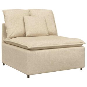 vidaXL Module central de canap&eacute; modulable avec coussins cr&egrave;me 100 cm