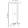 vidaXL Table de bar Blanc 55 x 55 x 107 cm HDPE