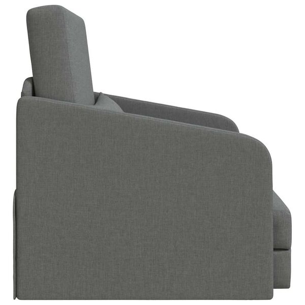 vidaXL Canap&eacute;-Lit 60cm Gris fonc&eacute; tissu