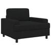 vidaXL Fauteuil Noir Tissu