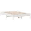 vidaXL Lit biblioth&egrave;que sans matelas blanc 150x200 cm bois pin massif
