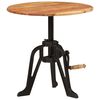 vidaXL Table d'appoint 60x(42-62) cm Bois massif d'acacia et fonte