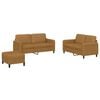 vidaXL Ensemble de canap&eacute;s 3 pcs marron velours