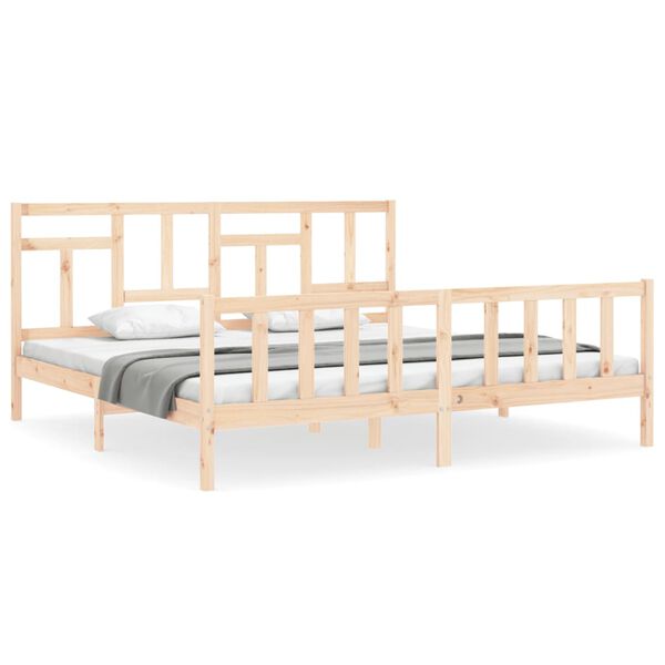 vidaXL Cadre de lit sans matelas 200x200 cm bois massif de pin