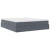 vidaXL Lit avec rangement et matelas Gris fonc&eacute; 180 x 200 cm Velours