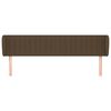 vidaXL T&ecirc;te de lit avec oreilles Marron fonc&eacute; 183x23x78/88 cm Tissu