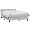 vidaXL Sommier &agrave; lattes de lit et matelas gris clair 140x210cm velours