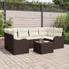vidaXL Ensemble de canap&eacute; de jardin Marron 55 x 55 x 37 cm polyrotin