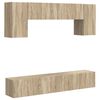 vidaXL Ensemble meuble TV 4 pcs Ch&ecirc;ne Sonoma Bois d'ing&eacute;nierie