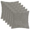 vidaXL Housse de coussin 6 pc HEERLEN Gris clair 50 x 50 cm