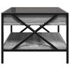 vidaXL Table basse avec LED Infinity sonoma gris 50x50x38 cm