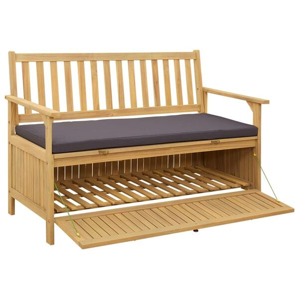 vidaXL Banc de rangement avec coussin avec stockage avec porte