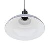 vidaXL Lampe suspendue réglable hauteur E27 gris brillant Ø 31cm métal