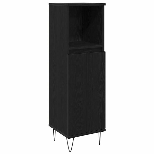 vidaXL Ensemble de mobilier de salle de bain 3 pcs Ch&ecirc;ne noir