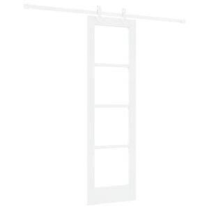 vidaXL Porte coulissante 61 x 198,5 cm Bois de pin massif et verre