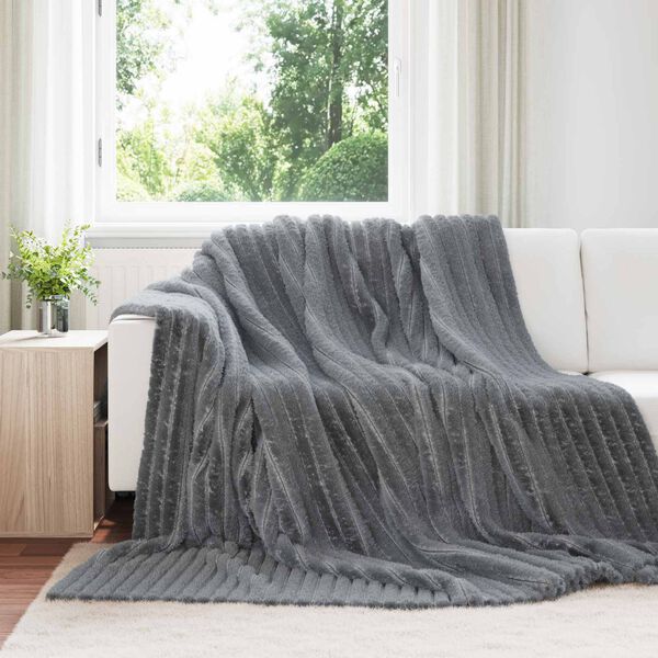 vidaXL Couvertures &agrave; jeter 6 pcs Gris fonc&eacute; 270 x 240 cm Toison