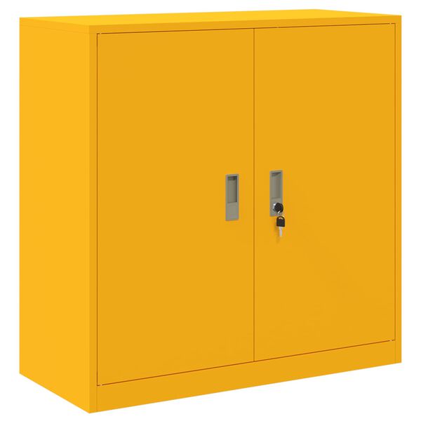 vidaXL Armoire de rangement Jaune moutarde 90 x 40 x 90 cm Acier