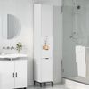 vidaXL Cabinet de salle de bain Blanc brillant 31,5 x 33 x 190 cm