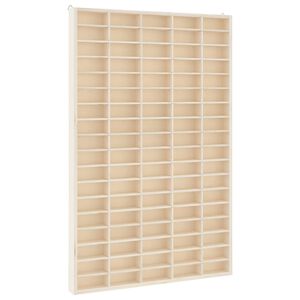 vidaXL Vitrine de collection en bois avec 90 compartiments 50,5 x 4,5 x 79 cm