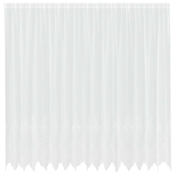 vidaXL Rideau en Dentelle Floral Blanc 200 x 400 cm Polyester