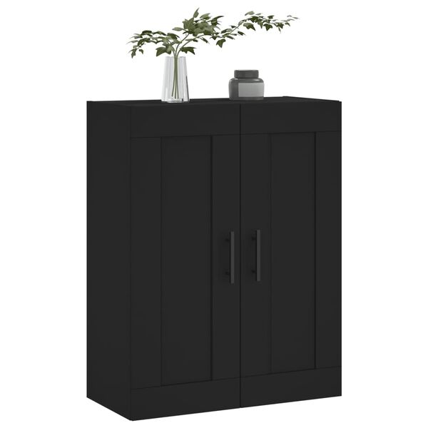 vidaXL Armoire murale noir 69,5x34x90 cm bois d'ing&eacute;nierie