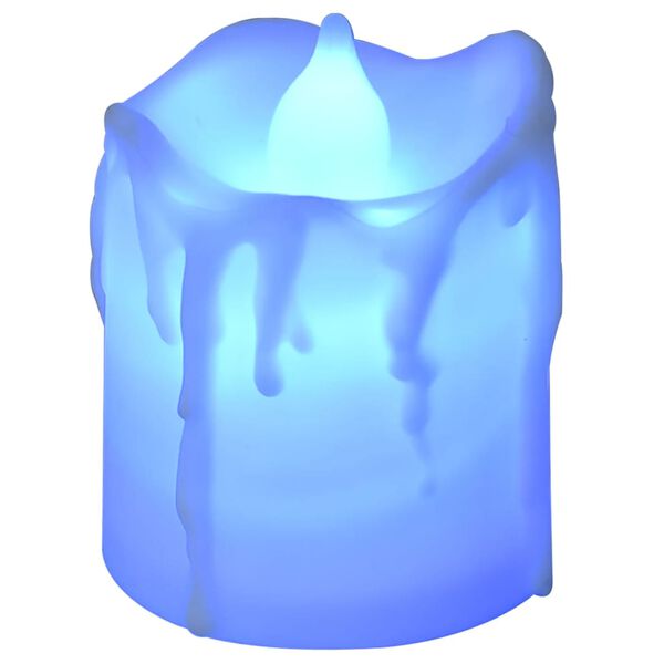 vidaXL Bougies &eacute;lectriques sans flamme &agrave; LED color&eacute;es 100 pcs