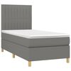 vidaXL Sommier &agrave; lattes de lit avec matelas Gris fonc&eacute; 80x200 cm Tissu