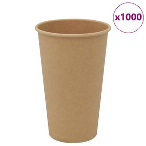 vidaXL Tasses &agrave; caf&eacute; en papier 1000 pcs 16oz 400ml marron