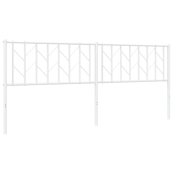 vidaXL Tête de lit métal blanc 200 cm