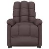 vidaXL Fauteuil &eacute;lectrique de massage Marron fonc&eacute; Tissu