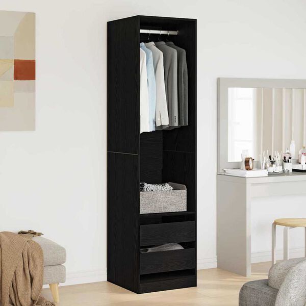 vidaXL Armoire Ch&ecirc;ne noir 50 x 50 x 200 cm Bois d'ing&eacute;nierie