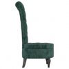 vidaXL Chaise à dossier haut vert foncé velours conception de bouton