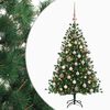 vidaXL Sapin de No&euml;l artificiel avec boules 150 cm 150 LED Blanc chaud