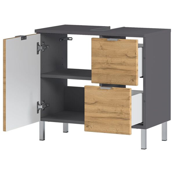 Germania Armoire plancher sous-lavabo GW-Mauresa 34x60x56 cm Graphite