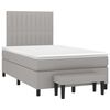 vidaXL Sommier &agrave; lattes de lit avec matelas Gris clair 120x200cm Tissu