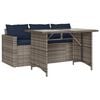 vidaXL Ensemble &agrave; manger de jardin et coussins 2 pcs gris rotin