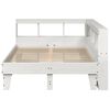 vidaXL Lit biblioth&egrave;que sans matelas blanc 135x190 cm bois pin massif