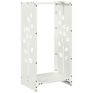 vidaXL Portant de bois chauffage blanc 40x30x80 cm